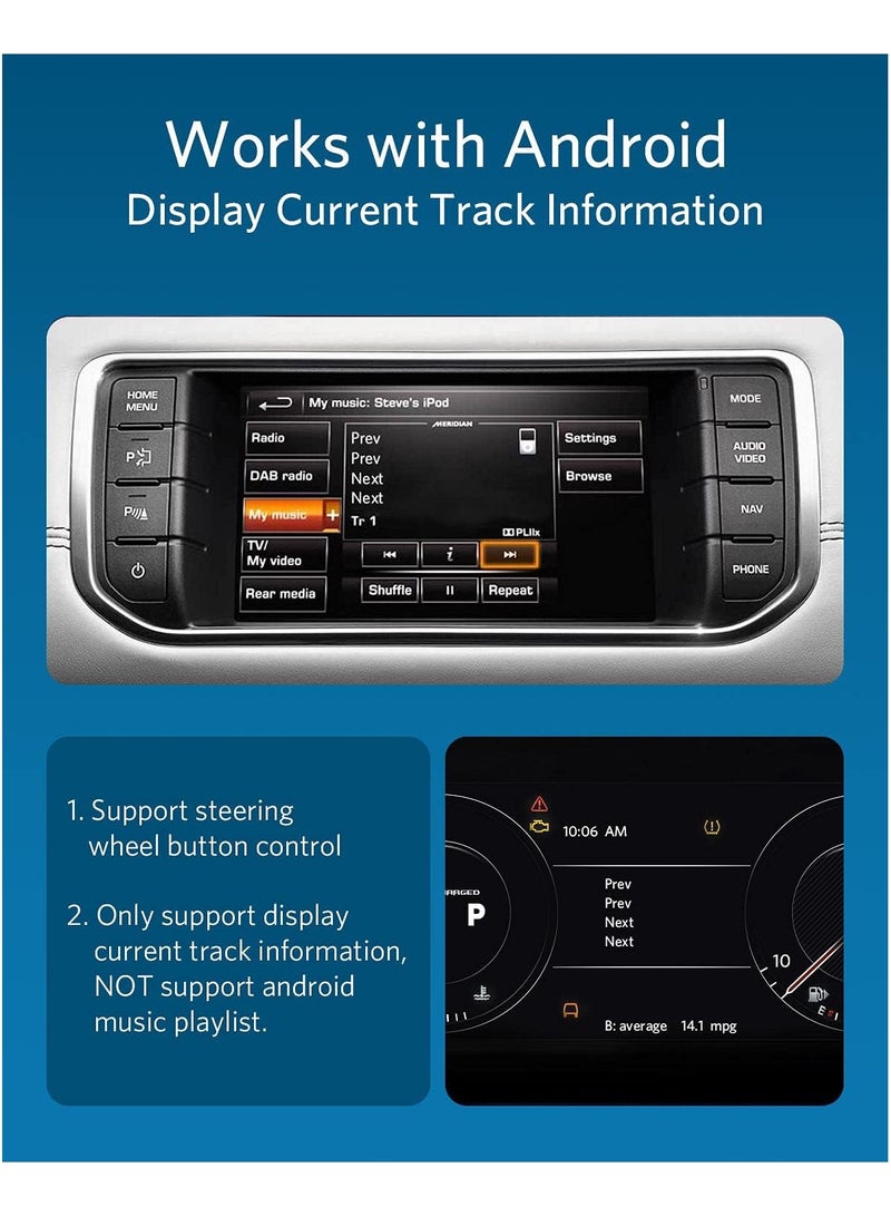 INVERY Airdual Bluetooth 5.0 Adapter for Land Rover, Range Rover, Jaguar iPod iPhone Music Interface AptX-HD - Image 3