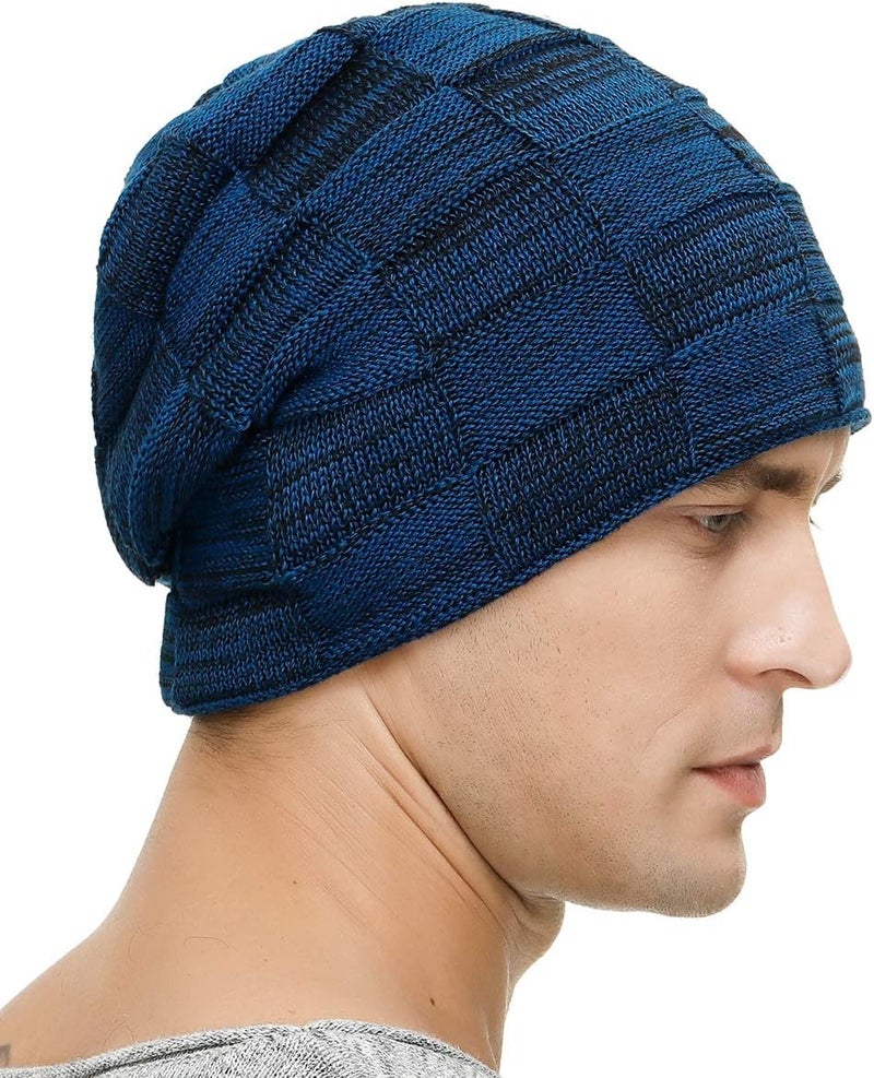 Vgogfly Slouchy Beanie for Men Winter Hats for Guys Cool Beanies Mens Lined Knit Warm Thick Skully Stocking Binie Hat - Image 3