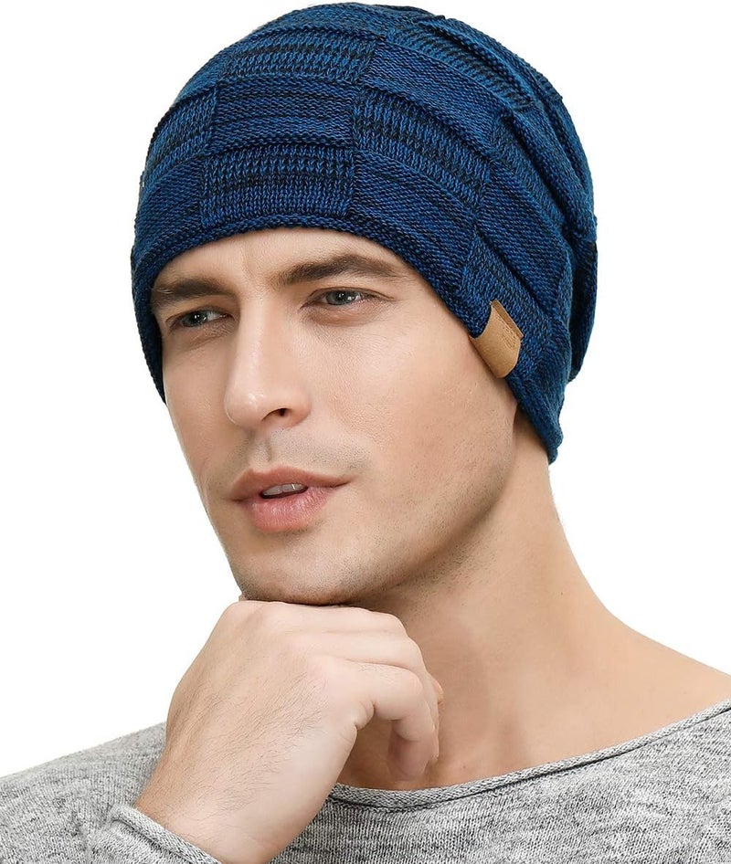Vgogfly Slouchy Beanie for Men Winter Hats for Guys Cool Beanies Mens Lined Knit Warm Thick Skully Stocking Binie Hat - Image 2