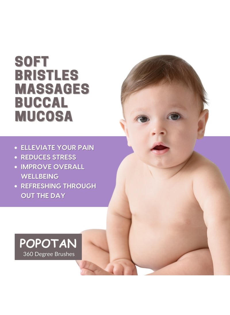 POPOTAN - POPOTAN 360 Degree Ultrasoft Baby Toothbrush - USA Patented-Japanese Design for Gentle, Effective Cleaning - Image 1