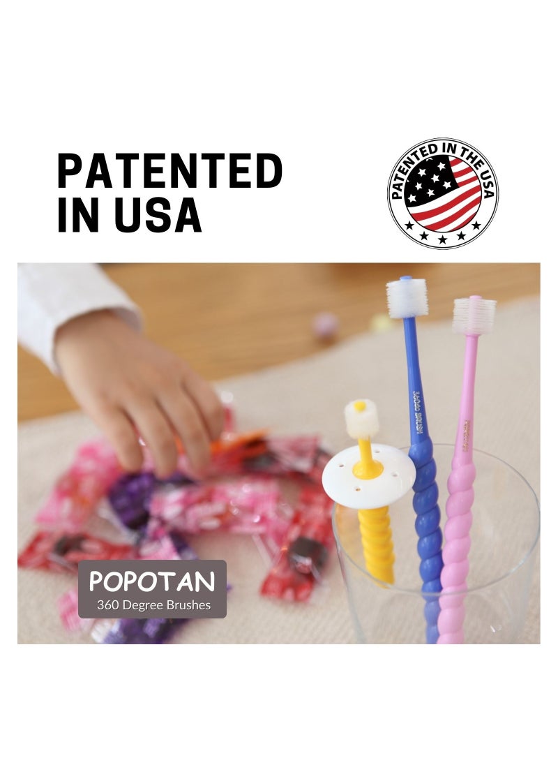 POPOTAN - POPOTAN 360 Degree Ultrasoft Baby Toothbrush - USA Patented-Japanese Design for Gentle, Effective Cleaning - Image 1