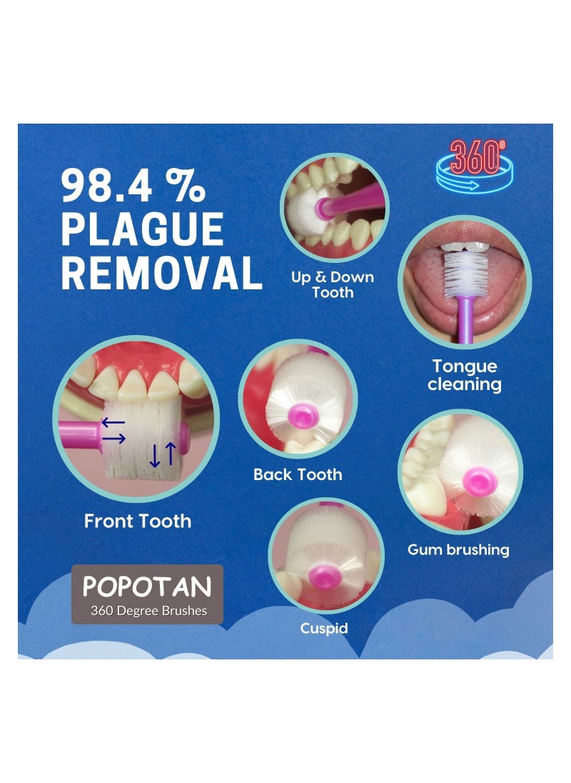 POPOTAN - POPOTAN 360 Degree Ultrasoft Baby Toothbrush - USA Patented-Japanese Design for Gentle, Effective Cleaning - Image 1