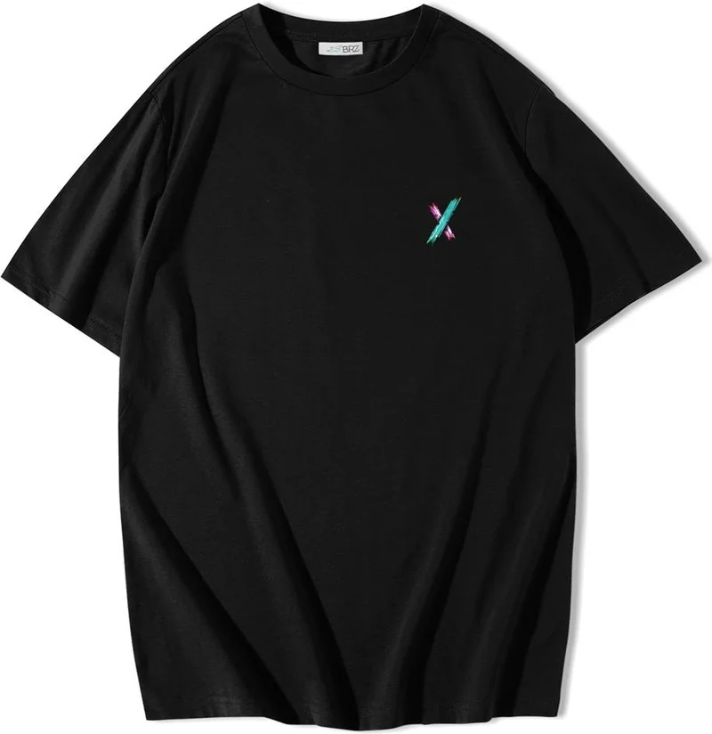 بي ار زد كولكشن Unisex Oversize Back Printed Electric x Logo T-Shirt