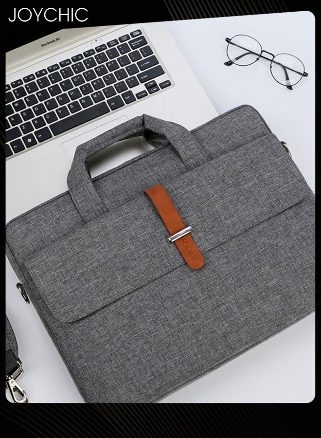 Joychic Brief Bussiness Office Laptop Bag Large Capacity Briefcase Shoulder Bag Messenger Bag Computer and Tablet Carrying Case for Men and Women Work School Travel Grey - Image 1