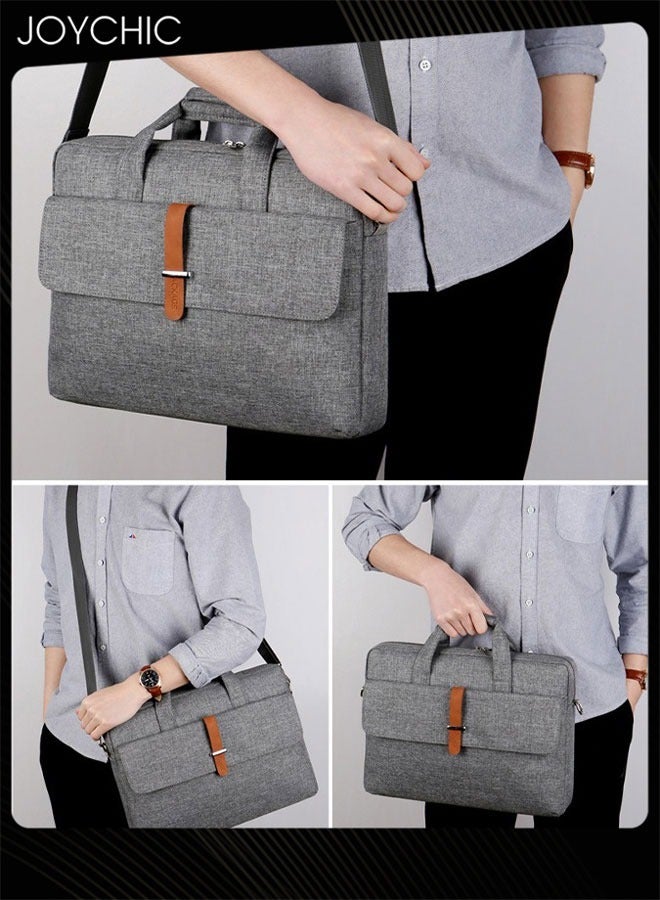 Joychic Brief Bussiness Office Laptop Bag Large Capacity Briefcase Shoulder Bag Messenger Bag Computer and Tablet Carrying Case for Men and Women Work School Travel Grey - Image 2