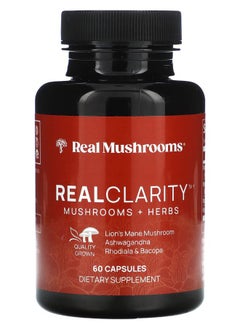 Real Mushrooms RealClarity Mushrooms + Herbs 60 Capsules 