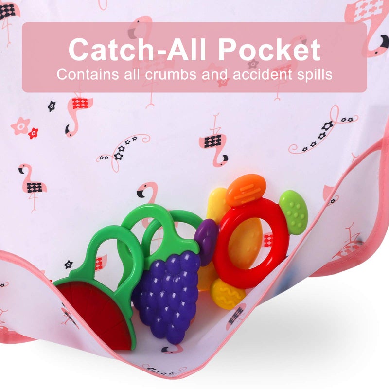 accmor أكمور 4 عبوات من المرايل ذات الأكمام الطويلة، مريلة مائية للأطفال من 6-24 شهرًا - Image 4