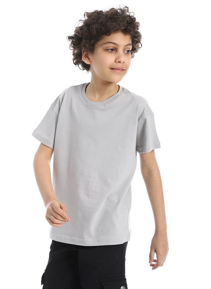 Andora Boys Oversized short sleeves t-shirt_Light grey - Image 2