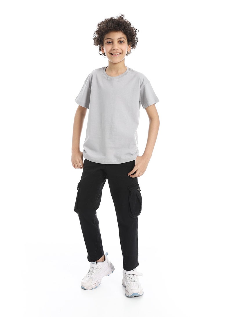 Andora Boys Oversized short sleeves t-shirt_Light grey - Image 5