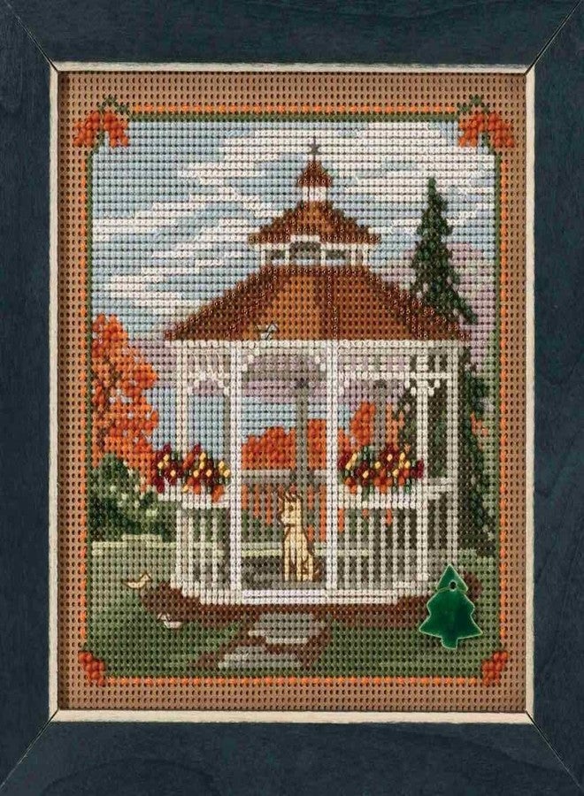 Mill Hill Gazebo Beaded Counted Cross Stitch Kit 2018 Buttons & Beads Autumn MH141825 Country Lane Series - Image 2