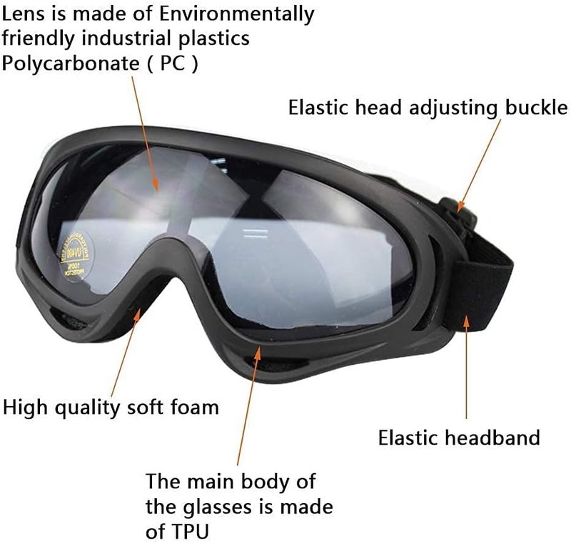 Aoutacc Airsoft Protective Gear Set, Half Face Mesh Mask with Ear Protection and Tactical Goggles for Adult Men Women BBS Paintball Shooting CS Survival Games Cosplay - Image 2