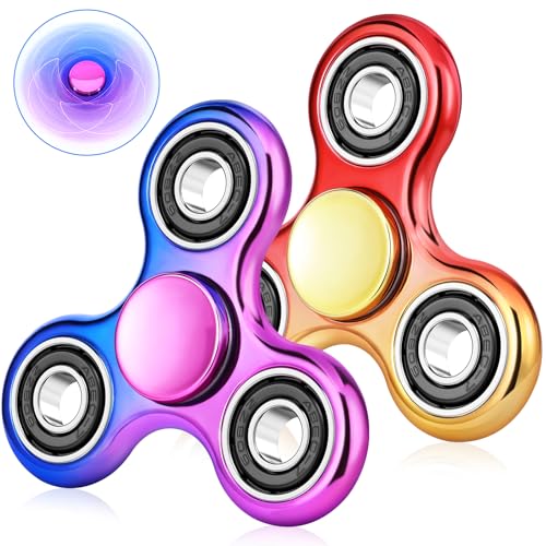 Gigilli Fidget Spinner 2 Pack Anxiety Fidget Spinners for Kids 812 Sensory Fidget Toys Stress Relief Party Favors Birthday Gifts Easter Basket Stuffers Gifts for Kids Classroom Prizes - Image 1