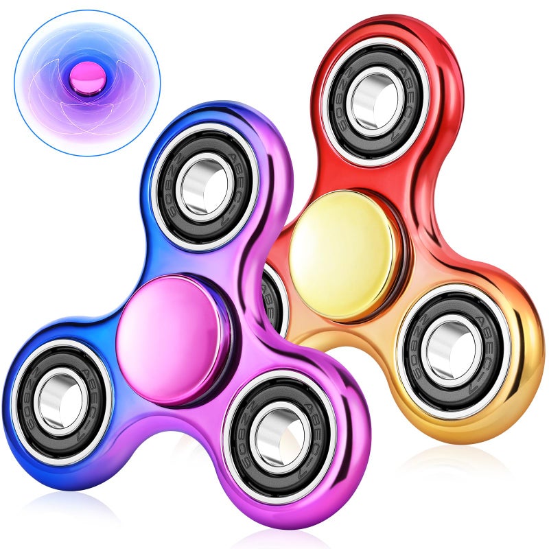 Gigilli Fidget Spinner 2 Pack Anxiety Fidget Spinners for Kids 812 Sensory Fidget Toys Stress Relief Party Favors Birthday Gifts Easter Basket Stuffers Gifts for Kids Classroom Prizes - Image 3