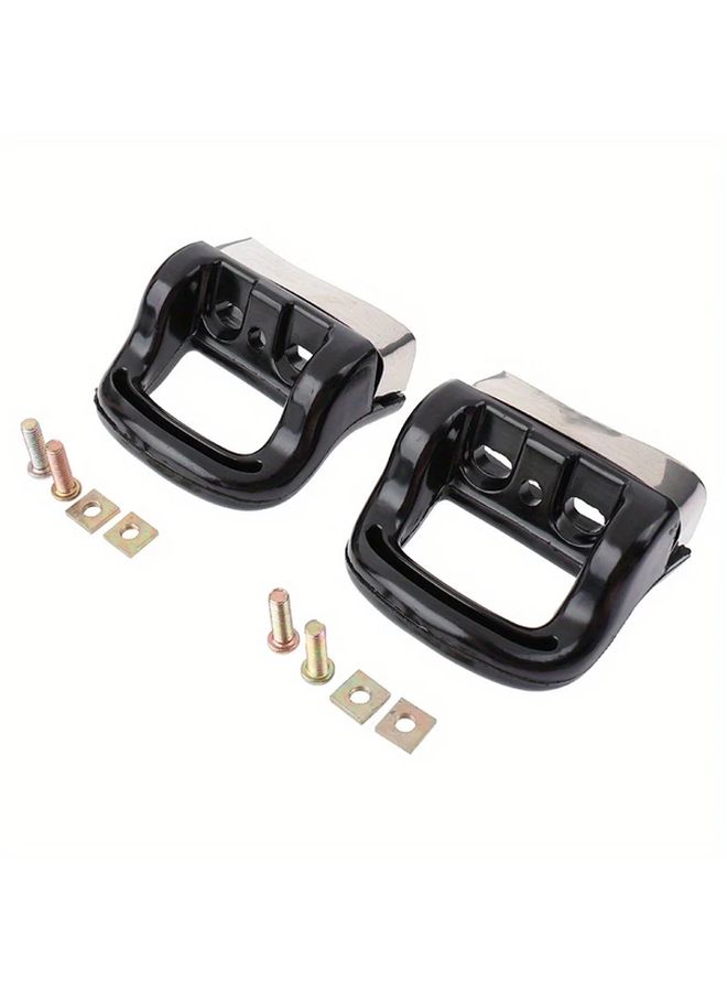 Heavy Duty Black Metal Pot Pan Handles 2pcs Ergonomic Non Slip Grip Easy Installation for Cookware - Image 1