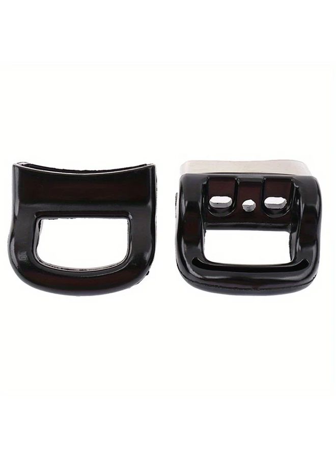 Heavy Duty Black Metal Pot Pan Handles 2pcs Ergonomic Non Slip Grip Easy Installation for Cookware - Image 2
