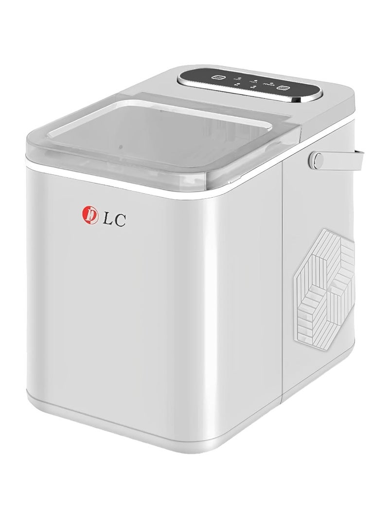 DLC Portable Ice Maker Machine 1.4L Water Tank, 9 Ice Cubes per Cycle, 105W, Includes Ice Scoop & Basket, Smart Control Panel – for Home, Office, Camping (White) 1.4 L 105 W 37565 white - Image 3