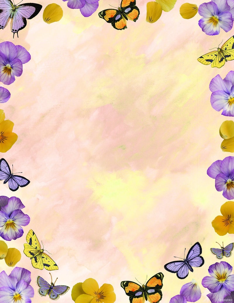 Geographics Butterflies & Pansies Letterhead 8.5 x 11 inches, 100/Pack (47544) - Image 5