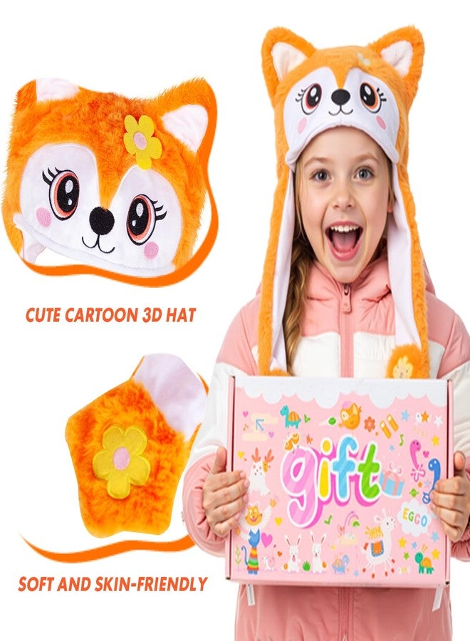 YOYTOO Cute Cartoon Plush Novelty Animal Hat with Ears Flaps, Soft Plush Hat for Holiday Cosplay Party Dress Up Funny Gift for Kids - Image 2
