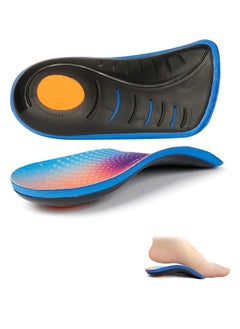 3/4 Length High Arch Support Insoles Orthotic Inserts, Over Pronation Insoles, Plantar Fasciitis, Flat Feet, Heel Pain, Relief Shoe Inserts for Men and Women Running Sports (M, 41-42)