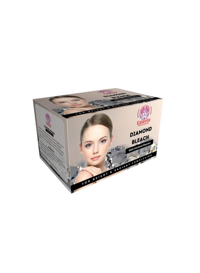 ESTAVITO Diamond Bleach Cream 260Gms With Diamond Bhasma ; Sparkling Fairness ; All Skin Types ; - Image 2
