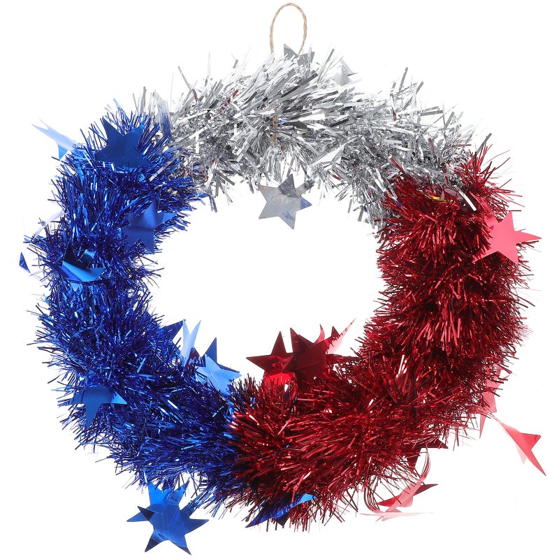 Gate Wreath for Independence Day Decor, Durable PET Material, Indoor Outdoor Use - Image 1