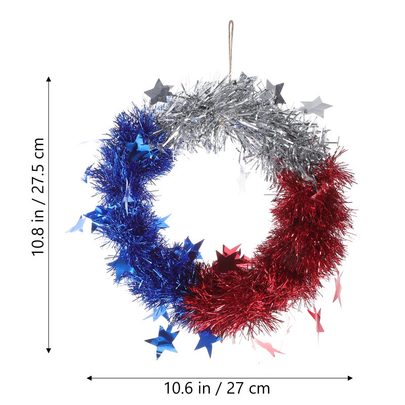 Gate Wreath for Independence Day Decor, Durable PET Material, Indoor Outdoor Use - Image 2