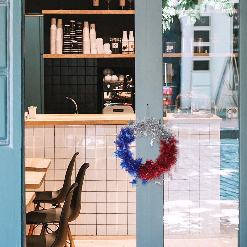Gate Wreath for Independence Day Decor, Durable PET Material, Indoor Outdoor Use - Image 3