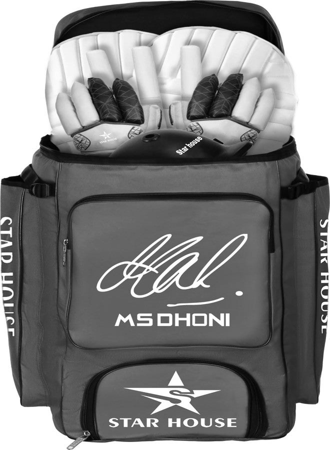 Star House Cricket Kit Bag with Special Bat Holder On The Side, Duffle Kit Bag, Backpack, Full Size with Shoulder Straps and Handle for Player - Image 1