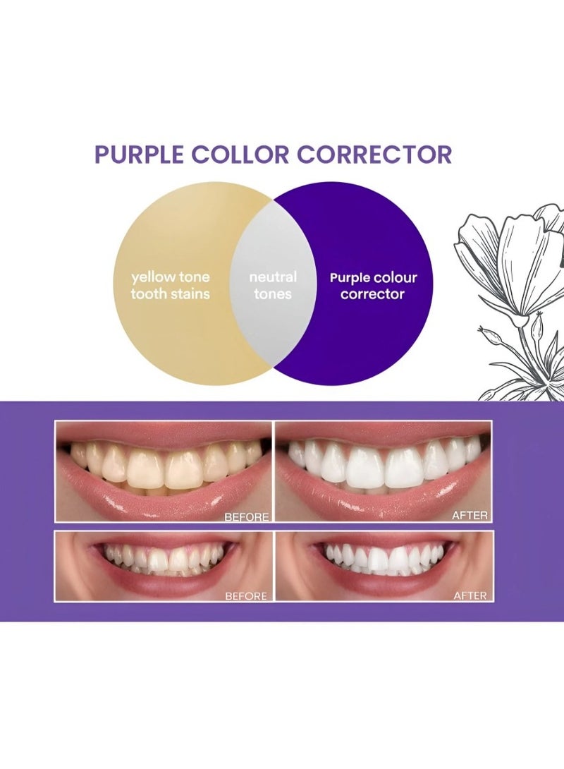 Scoban Purple Tooth Whitening Powder 30g – Fresh Blueberry Flavor for Brighter Teeth, Fresh Breath & Stain Removal - Image 4