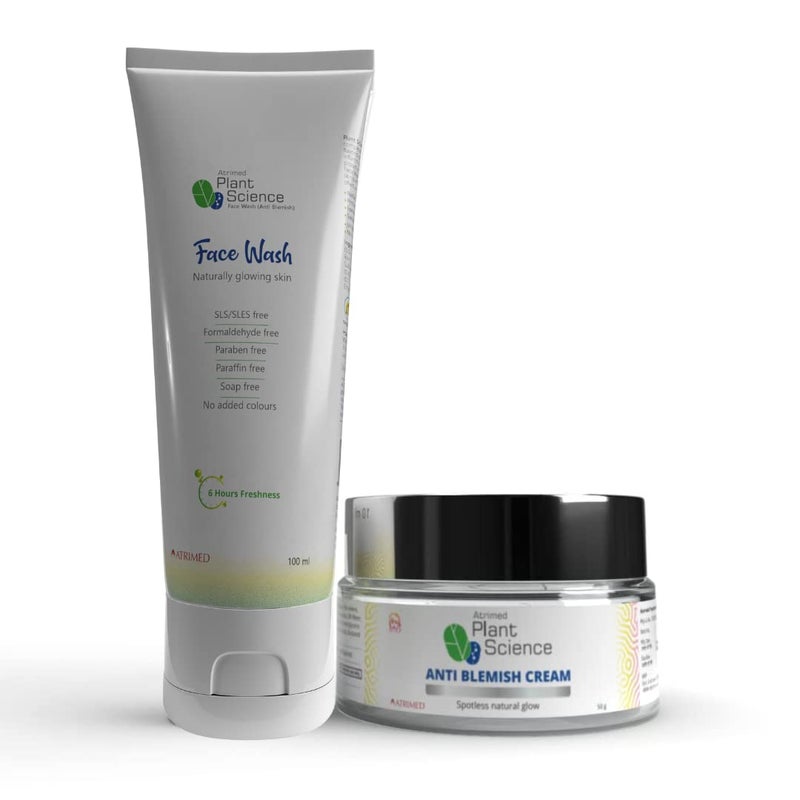 Atrimed Plant Science Anti Blemish Cream and Anti Blemish Face Wash Combo Pack of 2 - Image 1