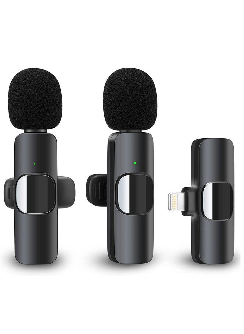 Wireless Lavalier Microphone for iPhone iPad, Plug-Play Wireless Mic for Recording, Live Stream, YouTube, TikTok, Facebook - Image 1