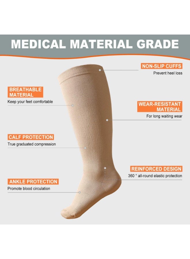 jaexest Plus Size Compression Socks for Men & Women, Wide Calf Compression Stockings (Up to 7X Large), 20-30 mmHg Compression Hose for Pregnancy, Travel, Running & Nurses - Image 4