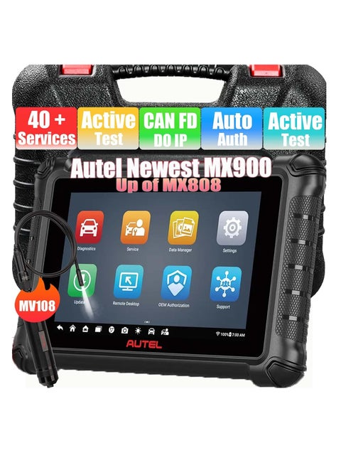 MaxiCheck MX900 with MV108 Bidirectional OBD2 Scanner Updated of MK900 MK808 MK808S MK808BT Android 11, 40+ Service Functions 8 inch All System Diagnostics Scan Tool
