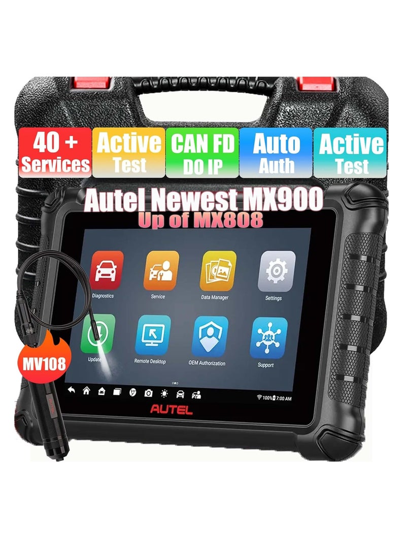 MaxiCheck MX900 with MV108 Bidirectional OBD2 Scanner Updated of MK900 MK808 MK808S MK808BT Android 11, 40+ Service Functions 8 inch All System Diagnostics Scan Tool