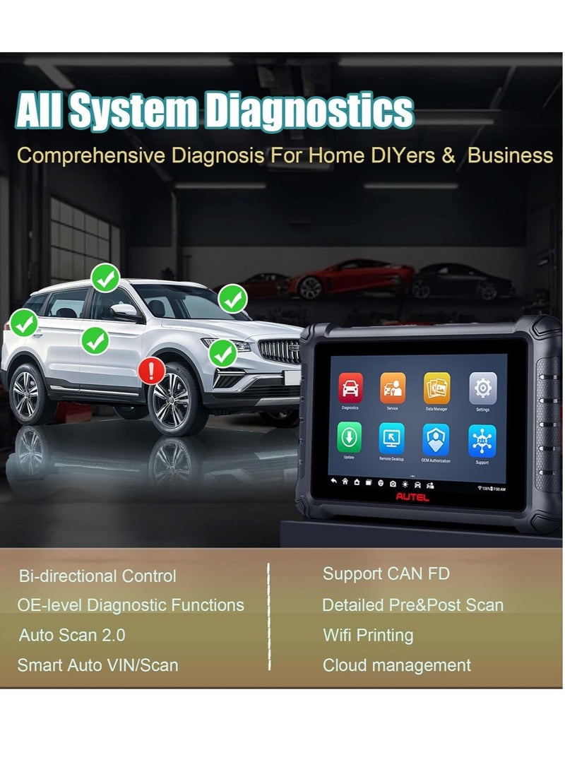 MaxiCheck MX900 with MV108 Bidirectional OBD2 Scanner Updated of MK900 MK808 MK808S MK808BT Android 11, 40+ Service Functions 8 inch All System Diagnostics Scan Tool