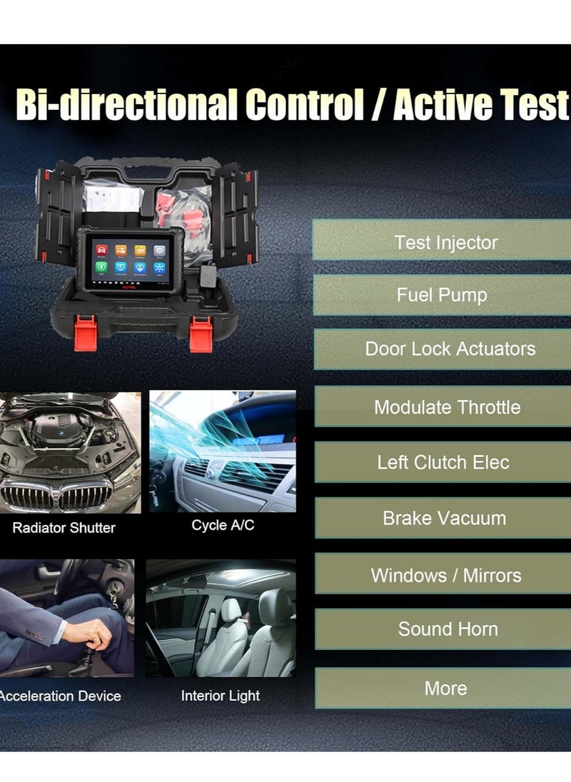 MaxiCheck MX900 with MV108 Bidirectional OBD2 Scanner Updated of MK900 MK808 MK808S MK808BT Android 11, 40+ Service Functions 8 inch All System Diagnostics Scan Tool