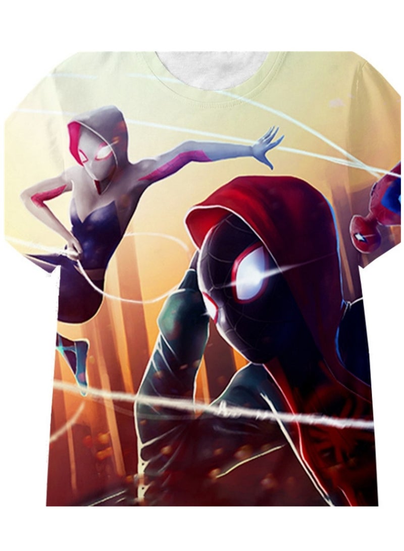 Spider-Man Across the Universe Handsome Loose Pullover T-shirt 3D digital printing personalized breathable T-shirt - Image 2