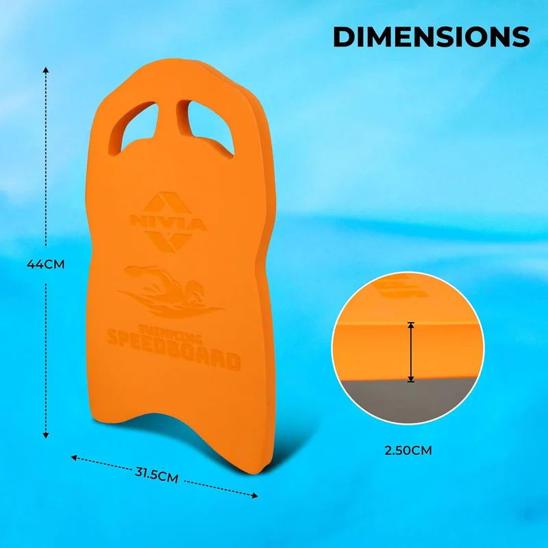 Nivia  Nivia SpeedBoard for Swimming - Kickboard for Beginners Training, Float Pad with All Holding Angles (Orange)  | Best Price UAE