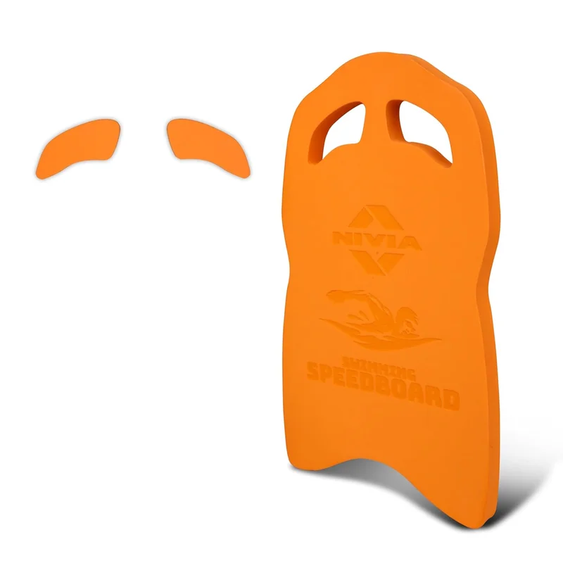 نيفيا Nivia SpeedBoard for Swimming - Kickboard for Beginners Training, Float Pad with All Holding Angles (Orange)