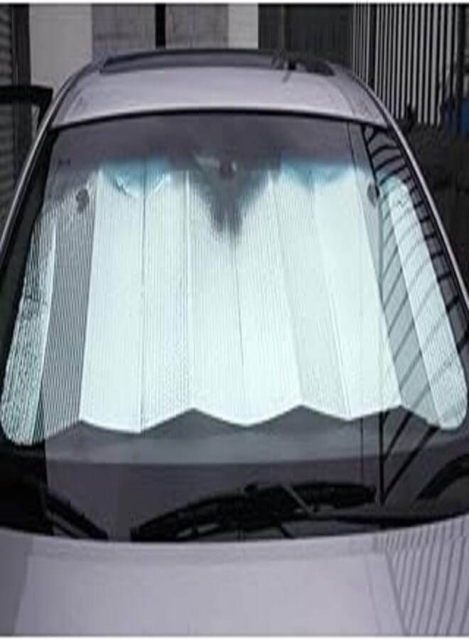 Lukzer 1 Pc Car Sunshade UV Ray Reflector Auto Window Sun Shade Visor Shield Cover, Keeps Vehicle Cool/Foldable Windshield Car Cover Visor