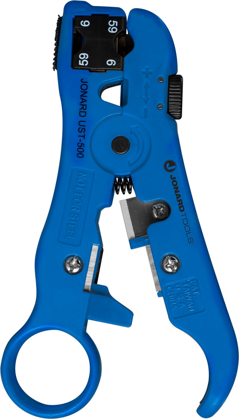 Jonard Tools UST-596 Universal Cable Stripper for RG59 and RG6 COAX, Network, and Telephone Cables - Image 1
