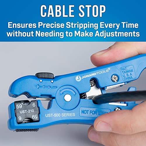 Jonard Tools UST-596 Universal Cable Stripper for RG59 and RG6 COAX, Network, and Telephone Cables - Image 4