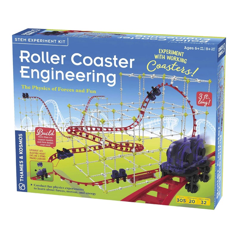 Thames & Kosmos Roller Coaster Engineering STEM Kit | Design, Build, Experiment w/ Working Roller Coaster Models | Explore Physics, Forces, Motion, Energy, Velocity & More | Solve Building Challenges - Image 1