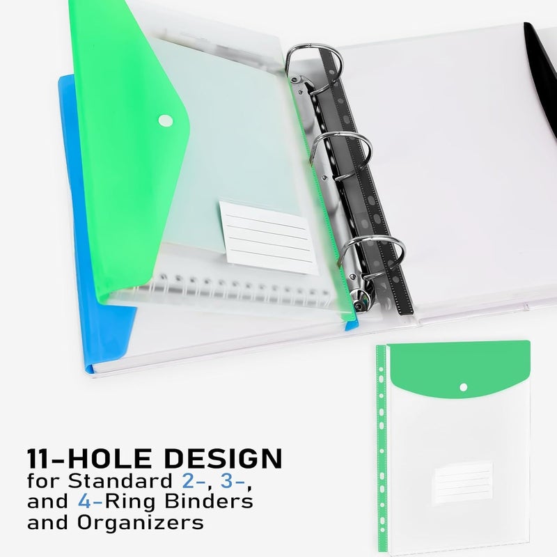 18 Pack Expandable Window Binder Pockets Snap Button Document Organizer Folders - Image 5