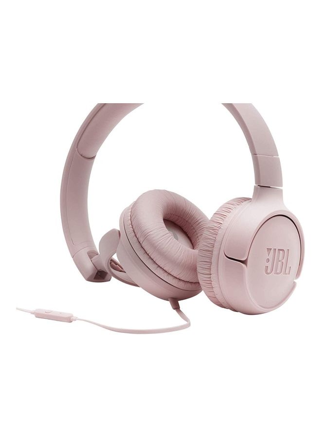 JBL T500 Wired On-Ear Headphones Pink - Image 4