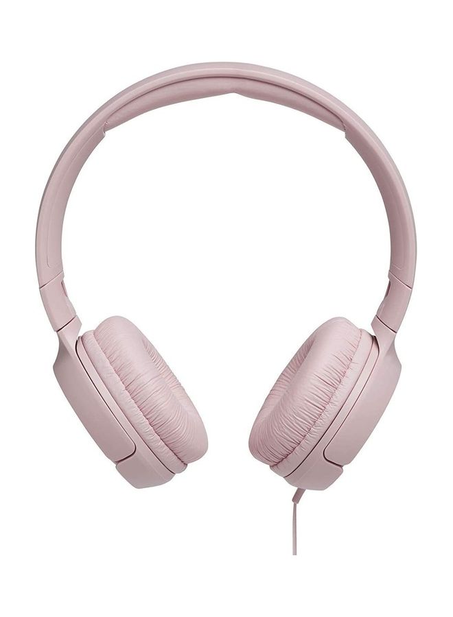 JBL T500 Wired On-Ear Headphones Pink - Image 2