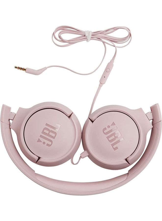 JBL T500 Wired On-Ear Headphones Pink - Image 5