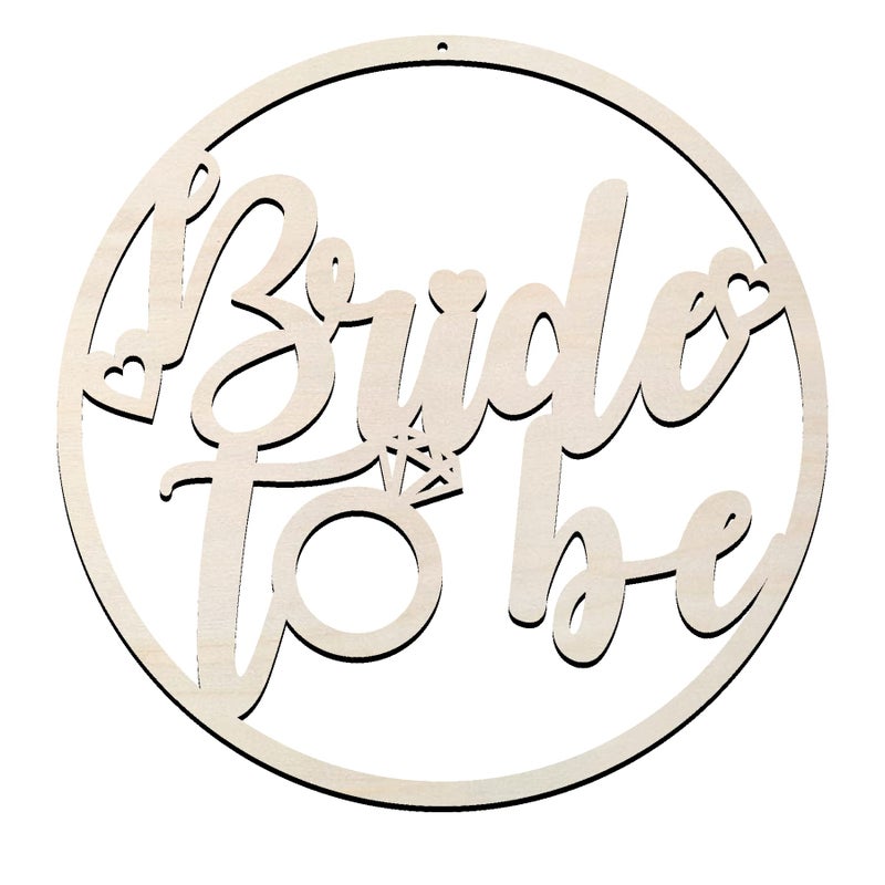 Bride to Be Round Wooden Sign 138 Wooden Bride Sign Unpained Wood Bridal Shower Sign for Wall DerationsPhoto Booth PropsWedding Party FavorsHen Party Supplies Unscented Big Size