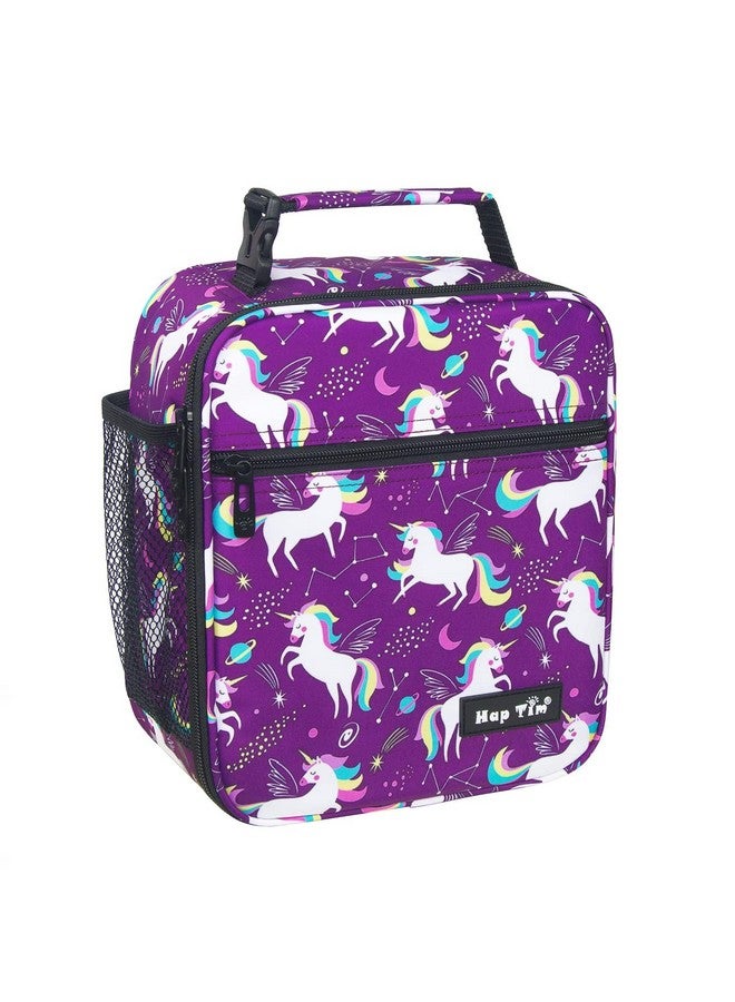 Hap Tim Kids Lunch Box for Girls Boys, Reusable Lunch Bag for Kids, Spacious Lunchbox, Insulated Lunchbag, Purple Unicorn(18654-PP) - Image 1