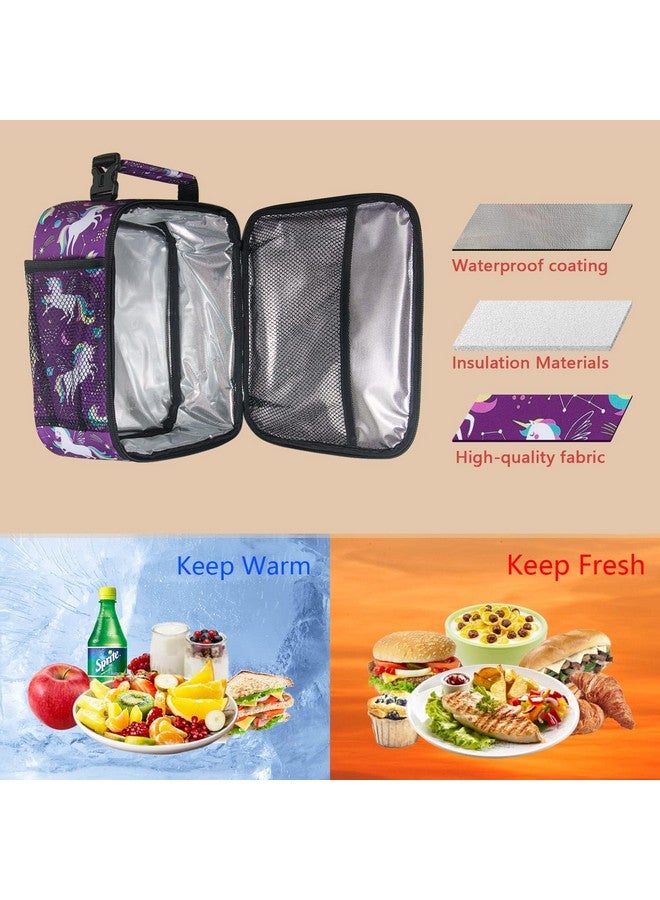 Hap Tim Kids Lunch Box for Girls Boys, Reusable Lunch Bag for Kids, Spacious Lunchbox, Insulated Lunchbag, Purple Unicorn(18654-PP) - Image 4